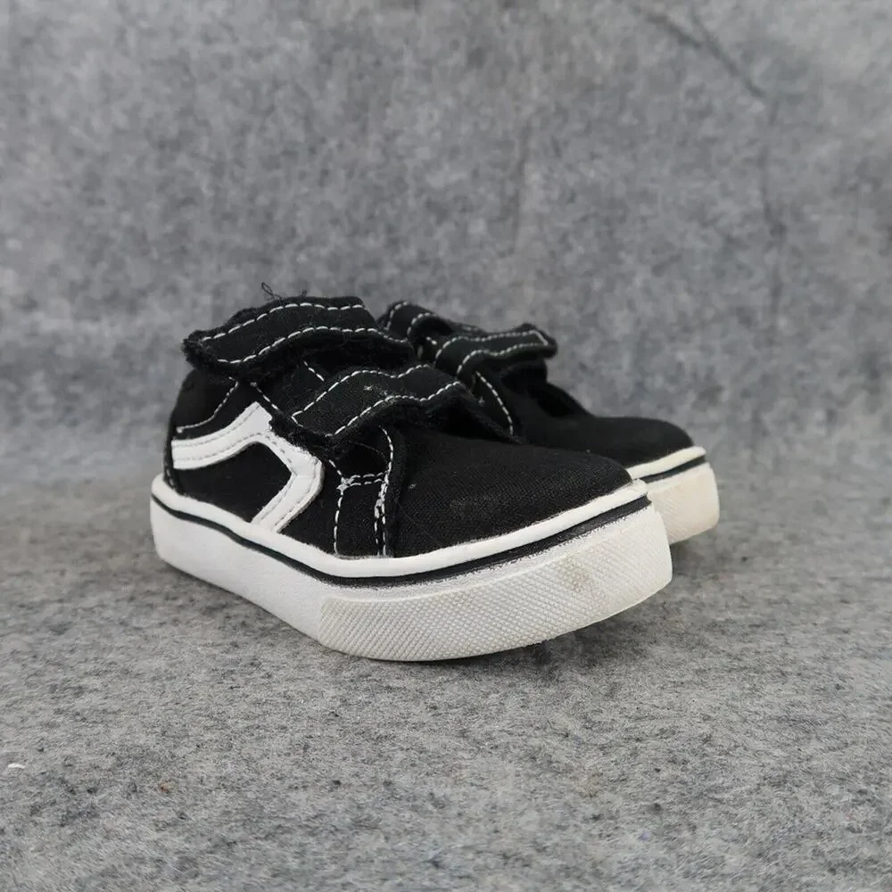 Wonder Nation Shoes Kid 5 Sneaker Active Casual Double Strap Black White Toddler